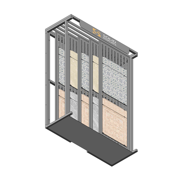 5 Rails Sliding Tile Display Rack