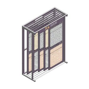 5 rails sliding tile display rack 06