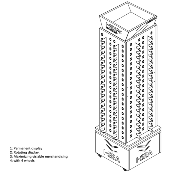custom floor standing display for eyewears